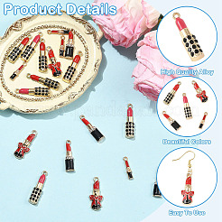 20Pcs 5 Styles Alloy Enamel Pendants&nbsp;ENAM-YW0009-36