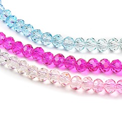 Transparent Painted Glass Beads Strands&nbsp;X1-DGLA-A034-T3mm-A14