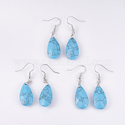 Natural & Synthetic Mixed Stone Dangle Earrings&nbsp;EJEW-P150-A