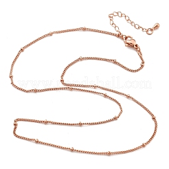 2MM Brass Satellite Chain Necklaces for Women&nbsp;NJEW-D302-49RG