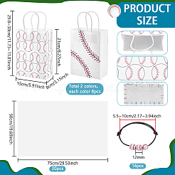 16Pcs Baseball Paper Bags&nbsp;DIY-PH0032-51