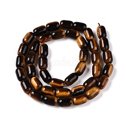 天然石タイガーアイビーズ連売り  コラム  9~9.5x6mm  穴：0.9~1mm  約42~43個/連  15.24~15.8''（38.7~39.5センチメートル）&nbsp;G-G980-50