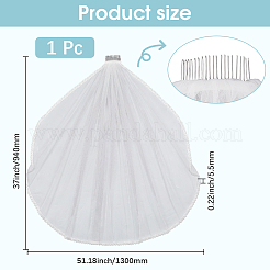 Nylon Mesh Bridal Veils&nbsp;AJEW-WH20018-77