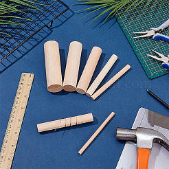 7Pcs 7 Styles Wood Craft Sticks&nbsp;WOOD-OC0004-52