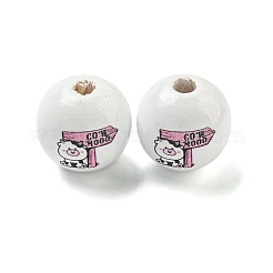 Natural Wood European Beads&nbsp;WOOD-F014-01A
