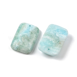 天然異極鉱ペンダント  長方形チャーム  29~29.5x19.5x7mm  穴：1.6mm&nbsp;G-Z118-01
