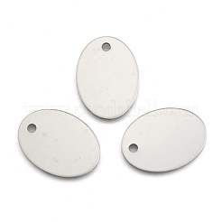 Tarnish Resistant 201 Stainless Steel Oval Stamping Blank Tag Pendants&nbsp;STAS-S031-04