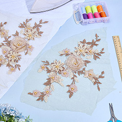 2Pcs Lace Embroidery Sewing Fiber&nbsp;DIY-ME0001-42A