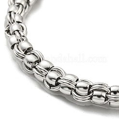 Non-Tarnish 304 Stainless Steel Byzantine Chain Bracelets&nbsp;BJEW-C042-08P