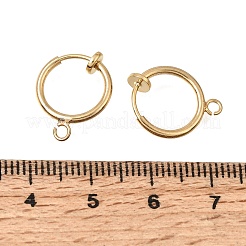 Brass Clip-on Earring Finding&nbsp;KK-CBA2395-04G