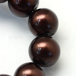 Baking Paint Pearlized Glass Pearl Round Bead Strands&nbsp;HY-Q003-10mm-40