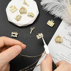 10Pcs 5 Styles Brass Micro Pave Clear Cubic Zirconia Pendants&nbsp;KK-CJ0004-26G