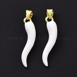 Rack Plating Brass Enamel Charms&nbsp;KK-C008-19G-03