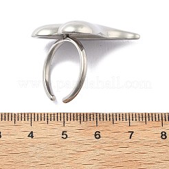 304 Stainless Steel Cuff Rings&nbsp;RJEW-D317-01B-P
