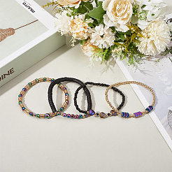 Polymer Clay & Crystal Beads Cup Chain Sets&nbsp;AJEW-WH20072-35B