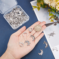 96Pcs 16 Style Tibetan Style Alloy Pendants&nbsp;FIND-SC0003-40