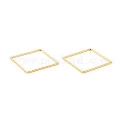 201 ステンレススチールリンクリング  正方形  ゴールドカラー  19.5x19.5x1mm&nbsp;STAS-C030-08C-G