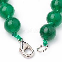 Natural Malaysia Jade Beaded Necklaces&nbsp;NJEW-S404-18