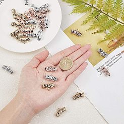 合金チューブベイル  ループベイル  カーブチューブ繊細保釈ビーズ  ミックスカラー  13x24x8mm  穴：2mm  内径：5.5mm  30個/箱&nbsp;PALLOY-UN0001-05