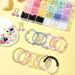 DIY ラウンド アクリル ビーズ ジュエリー作り ファインディング キット  ミックスカラー  6~12x5.5~11.5mm  穴：1~2.3mm&nbsp;DIY-FS0007-79
