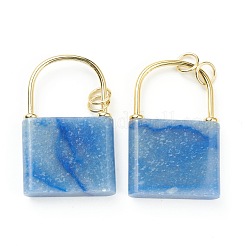 Dyed & Heated Natural Blue Aventurine Pendants&nbsp;G-B012-16G-02