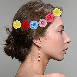 36Pcs 12 Colors Silk Rose Flower&nbsp;AJEW-GF0007-01