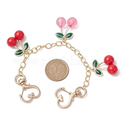 Alloy Enamel Cherry Charm Bag Extension Chain&nbsp;FIND-JF00143