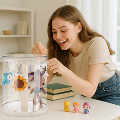 Clear ABS Plastic Doll Display Cases&nbsp;DJEW-WH0028-010