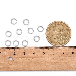 真鍮スプリットリング  ダブルループ丸カン  プラチナ  6x1.5mm  穴：1mm  内径約5mm  約480個/50g&nbsp;X-KK-E647-10P-6mm