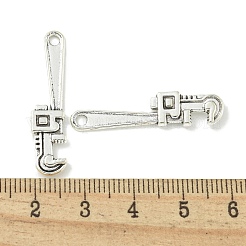 合金のチベット風チャーム  鉛フリー＆カドミウムフリー  レンチ  アンティークシルバー  32x7.5x2.5mm  穴：2mm&nbsp;TIBE-I026-5989AS