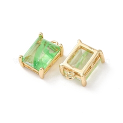 Brass Glass Charms&nbsp;KK-Z141-12G
