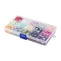 ABSプラスチック製カボション  模造パール  半円  ミックスカラー  10x4.5mm&nbsp;SACR-X0014-10mm-01