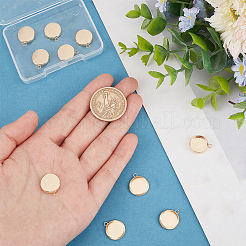 24Pcs Brass Pendant Cabochon Settings&nbsp;KK-BBC0028-70B