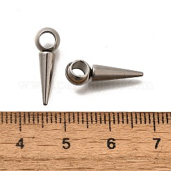 ステンレスペンダント201個  コーンチャーム  ステンレス鋼色  18x6x4.5mm  穴：3.5mm&nbsp;STAS-F311-05P-01