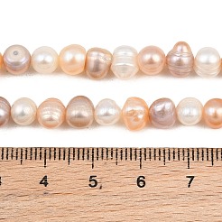 三色の天然養殖淡水真珠ビーズの連  ポテト  グレード2a++  ミックスカラー  6~7mm  穴：0.5mm  約59~60個/連  13.78''（35センチメートル）&nbsp;PA-CBAFEE8-07
