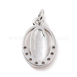 Brass Micro Pave Cubic Zirconia Pendants&nbsp;KK-C012-10P