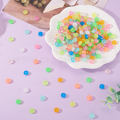 500Pcs Luminous PS Plastic Beads&nbsp;FIND-TA00009-13C