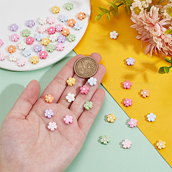 54色亜鉛合金ビーズ9個  花  ミックスカラー  10x9.5x4mm  穴：1.8mm  6個/カラー&nbsp;FIND-PH0021-56