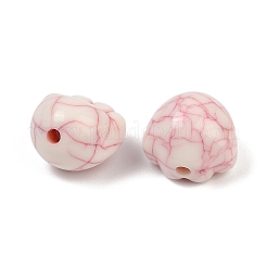 アクリル模造ターコイズビーズ  足跡  レッド  11x12x9.5mm  穴：1.8mm  約704個/500g&nbsp;OACR-S047-03
