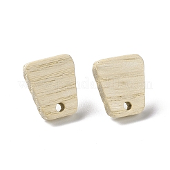 Ash Wood Stud Earring Findings&nbsp;EJEW-N017-011A