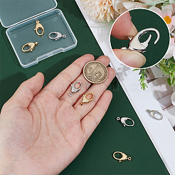 8Pcs 2 Colors Brass Lobster Claw Clasps&nbsp;FIND-PH0026-19