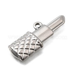 304ステンレスペンダント  口紅  ステンレス鋼色  10x25x2.5mm  穴：1.6mm&nbsp;STAS-Z163-17P