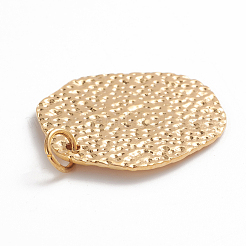 304 Stainless Steel Hammered Pendants&nbsp;STAS-E486-09G