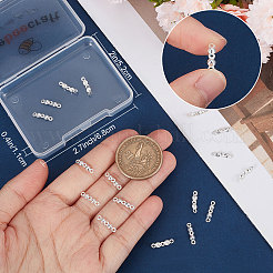 スターリングシルバーのボールチープ40個925個  銀  6.5x3mm  穴：1mm  内径：2mm  中心穴約0.9mm&nbsp;STER-BBC0007-70