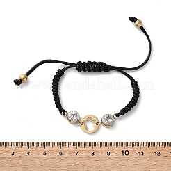 Flat Round with Angel 304 Stainless Steel Link Bracelets&nbsp;BJEW-A036-04A-G