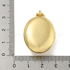 Brass Cubic Zirconia Locket Pendants&nbsp;KK-N254-93C-G