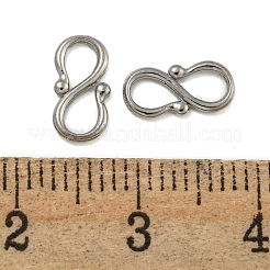 Non-Tarnish 304 Stainless Steel S-Hook Clasps&nbsp;STAS-U007-20A-P