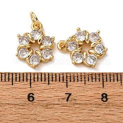 Brass Pave Cubic Zirconia Pendants&nbsp;KK-A270-10G