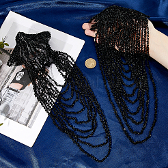 2Pcs Resin Beaded Tassel Chain Epaulettes&nbsp;FIND-FH0016-57B
