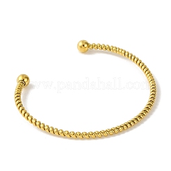 Ion Plating(IP) 304 Stainless Steel Cuff Bangles for Women&nbsp;BJEW-B104-27G
